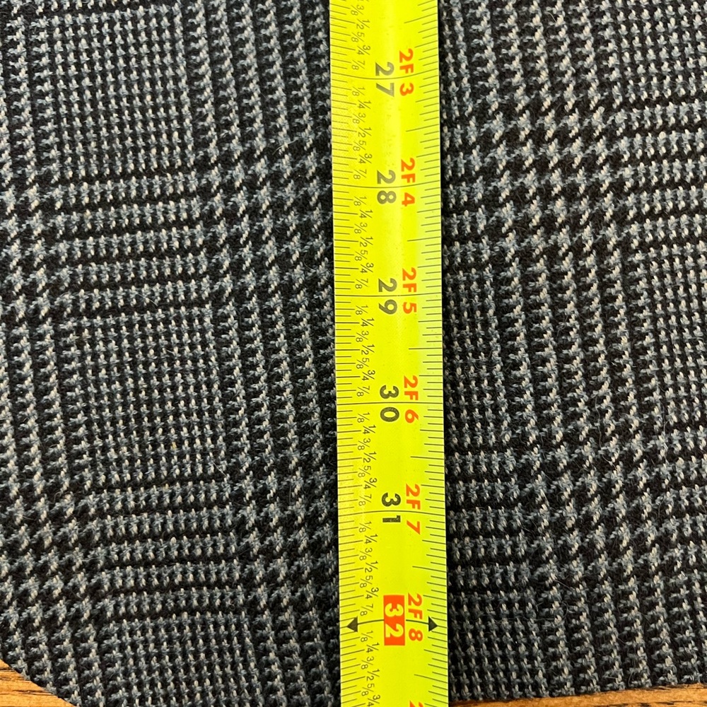 Vintage 80s Polo University Club Ralph Lauren Blue Herringbone Wool Blazer - Picture 6 of 12